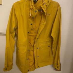 Yellow North Face Raincoat